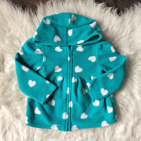 Turquoise Old Navy Fleece Zip-Up Hoodie - Picture 1 of 3